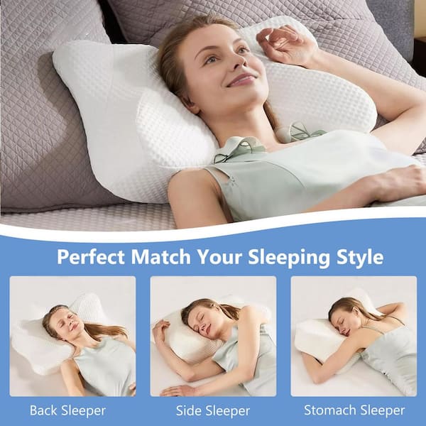 WONDER COMFORT White Cervical Contour Memory Foam Pillows