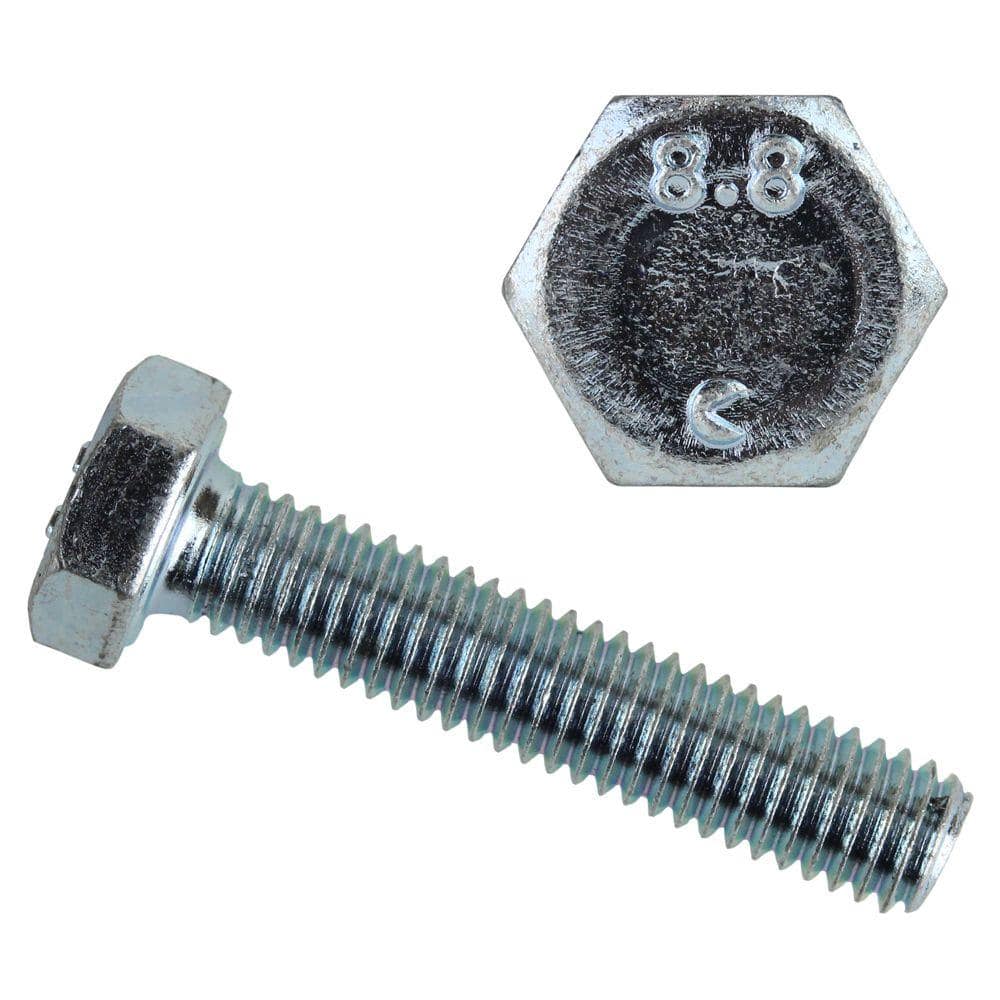 Everbilt M4-0.7 x 50 mm Class 8.8 Zinc Plated Hex Bolt 801308 - The Home  Depot