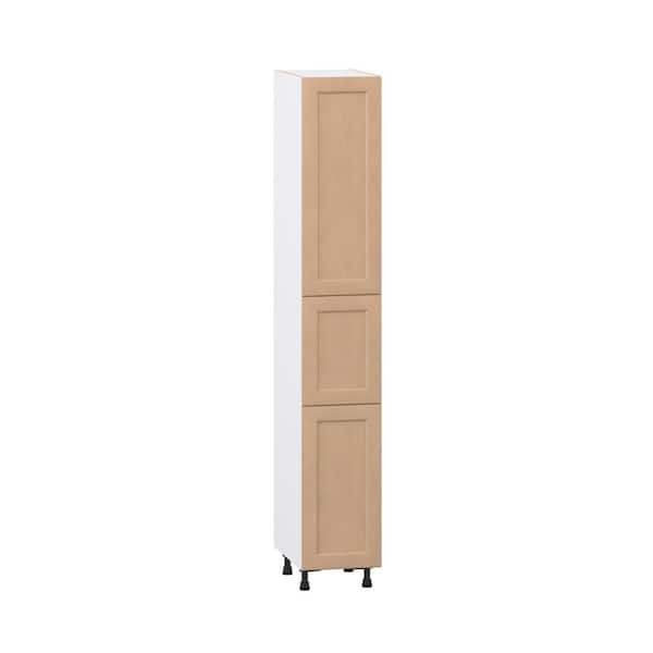 Lakewood 15 in. W x 24.5 in. D x 94.5 in. H Shaker Assembled Pantry Kitchen Cabinet in Sugar Cookie