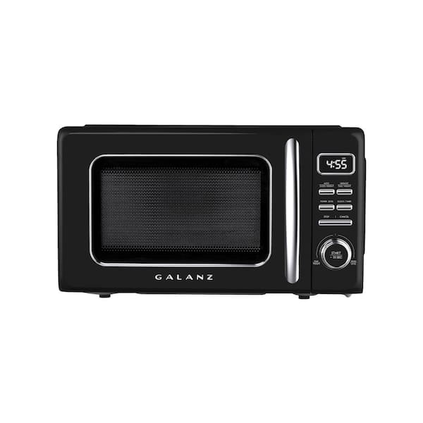 Photo 1 of ***MISSING KNOB*** 0.9 cu. ft. 900-Watt Retro Countertop Microwave in Black