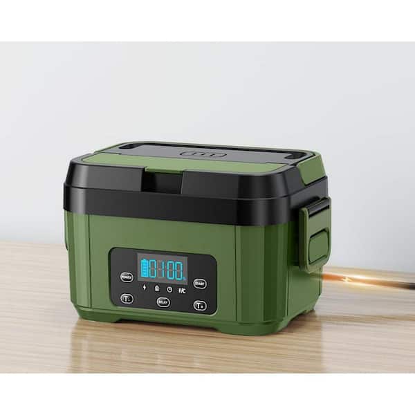 Cordless Electric Lunch Box for Adults – Heated Food Warmer with 1.1L Stainless Steel Container, Timer, Leakproof