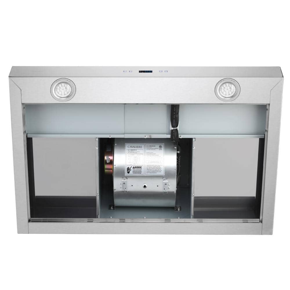 30" Stainless Steel Convertible Wall Mounted Range Hood with Charcoal Filter
