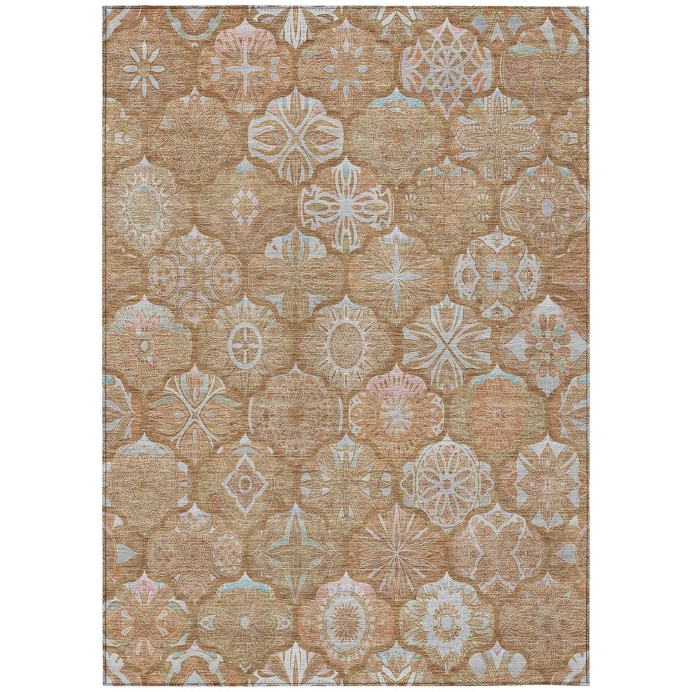 Chantille Machine Washable Indoor/Outdoor Abstract ACN2879 Paprika 5 ft. x 7 ft. 6 in. Area Rug price history on PriceWatchPro