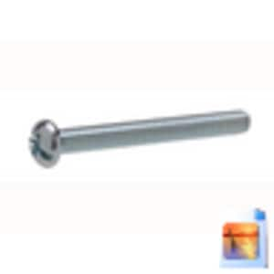 #10-24 in. x 1-1/4 in. Combo Drive Round Head Zinc Plated Machine Screw (50-Pack)