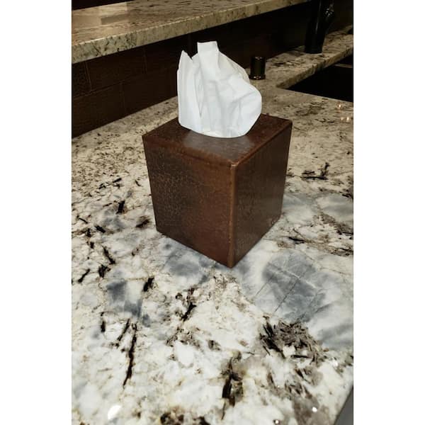 Bronze Glossy Tissue Box Holder Cover Kleenex Dispenser Stainless Steel New Home 
