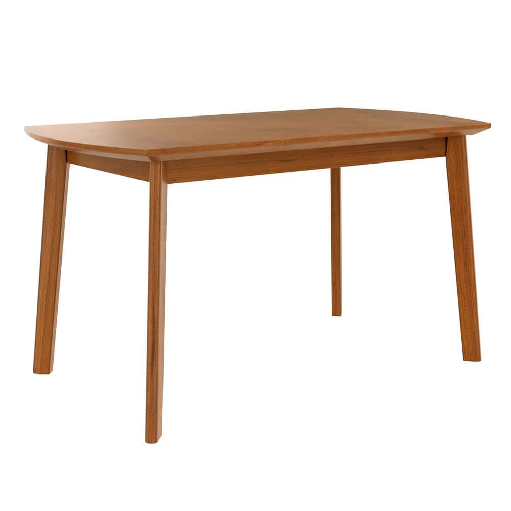 47 in. Rectangular Mid Century Modern Solid Wood Dining Table, Kitchen and Dining Room Table, Minimalist Table