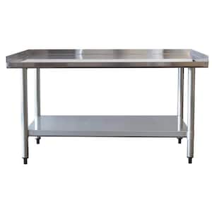 24 x 48 in. Upturned Edge Stainless Steel Kitchen Utility Table