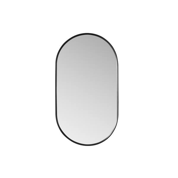 ROSWELL Miajadas 20 in. W x 36 in. H Metal Framed Oval Bathroom Vanity