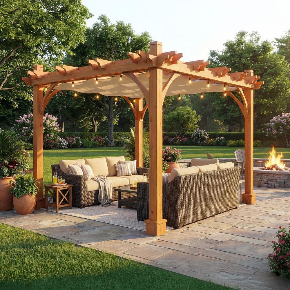 Outdoor Living Today Breeze Cedar 8 ft. x 10 ft. Pergola BZ810
