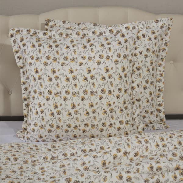 Morning Meadow Floral Fabric Euro Sham