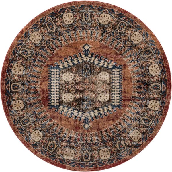 Unique Loom Utopia Larissa Terracotta 7' 1 x 7' 1 Area Rug 3187554