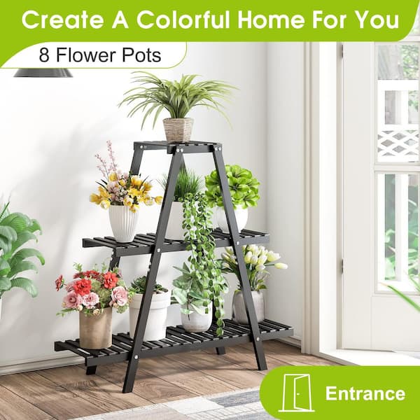 LHHL Crossover Flower Stand Bamboo 2 Tiers, Tall Vintage Combinable As for  in Doors/Indoor/Outdoors Garden/Patio : : Patio, Lawn & Garden