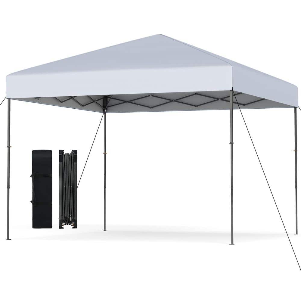 10 X 10 ft. Pop up Canopy Tent with Portable Carrying Bag and 8 Stakes Waterproof for Outdoor Events Parties-White price history on PriceWatchPro