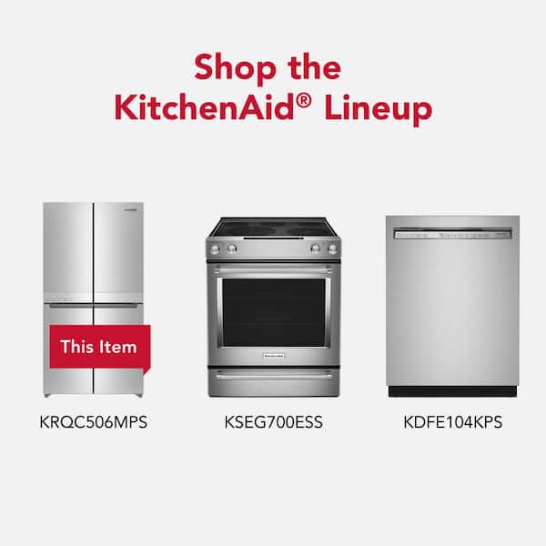 KitchenAid 19.4 cu. ft. 36 in. W Counter-Depth 4-Door Refrigerator