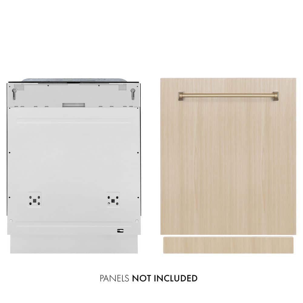 Autograph Edition 24 in. Top Control 6-Cycle Tall Tub Panel Ready Dishwasher with 3rd Rack and Champagne Bronze Handle