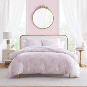 BETSEY JOHNSON Blooming Roses 3-Piece Purple Microfiber Full/Queen Quilt Set  USHSA91238133 - The Home Depot