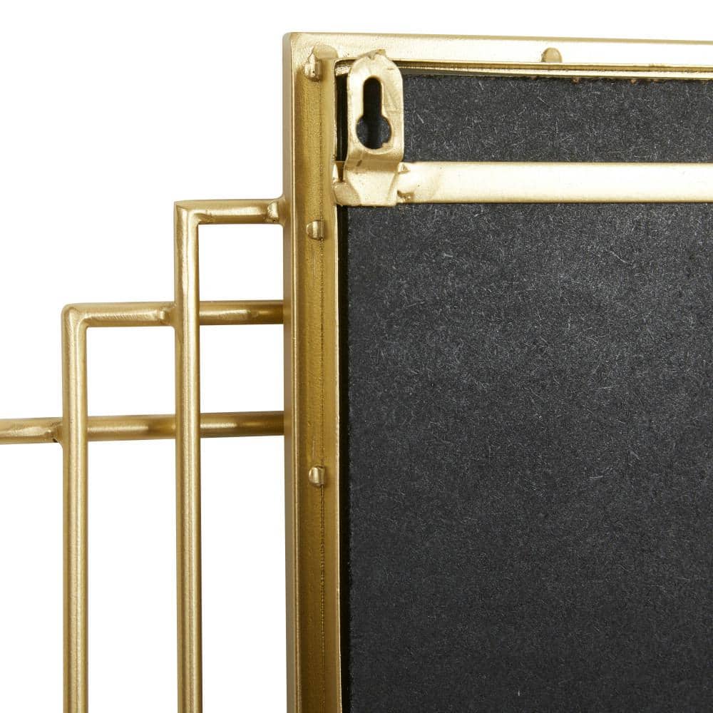 Elegant Rectangular Wood and Gold Dresser Wall Mirror 24" x 36"