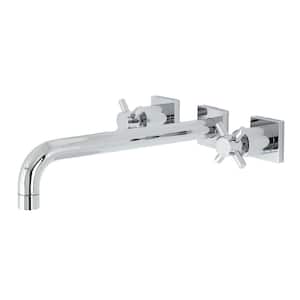 Concord 2-Handle Wall-Mount Roman Tub Faucet in Polished Chrome (Valve Included)