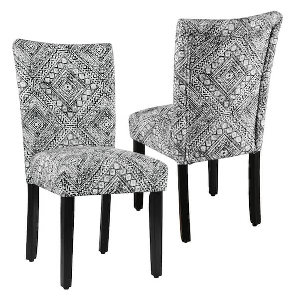 Homepop Classic Tribal Pattern Velvet Parsons Dining Chair (Set of 2)