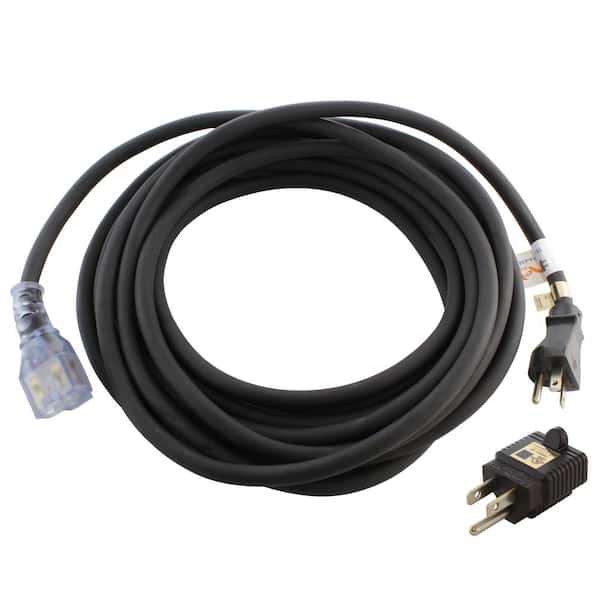 AC WORKS 25 ft. 15/20 Amp 12/3 Household Outdoor Extension Cord