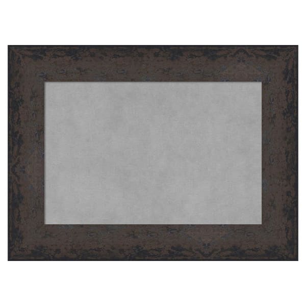 Amanti Art Dappled Black Brown 23 in. x 17 in. Framed Magnetic Board