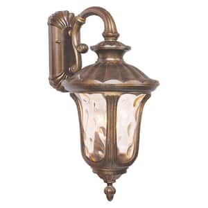 Oxford 3 Light Moroccan Gold Outdoor Wall Sconce