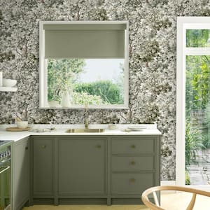 Coppice White and Sage Green Wallpaper