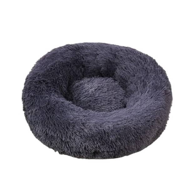 Small Long Wool Padded Pet Bed Grey