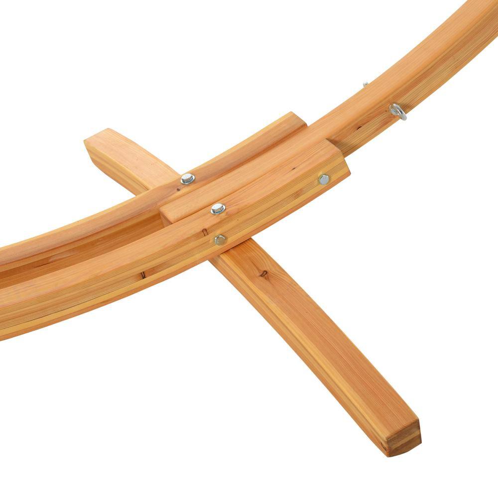 Natural Solid Wood Outdoor Hammock Stand, 128 inches