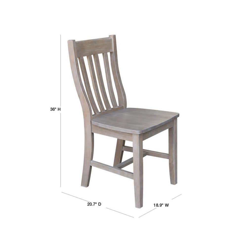 Elegant High Slat Solid Wood Cafe Chair in Rich Red