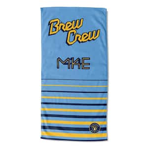 MLB Multi-Color City Connect Brewers Printed Cotton/Polyester Blend Beach Towel
