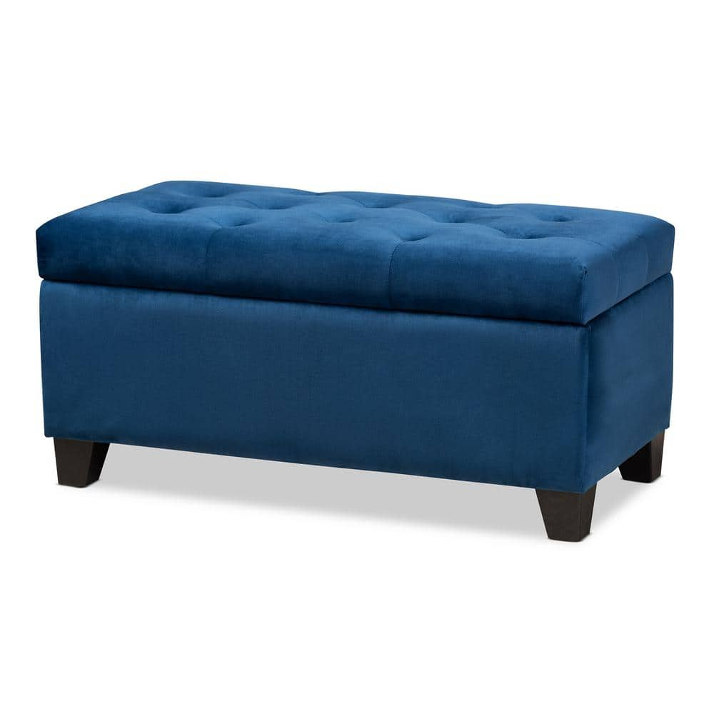 Baxton Studio Michaela Navy Blue Storage Ottoman 162 10459 HD