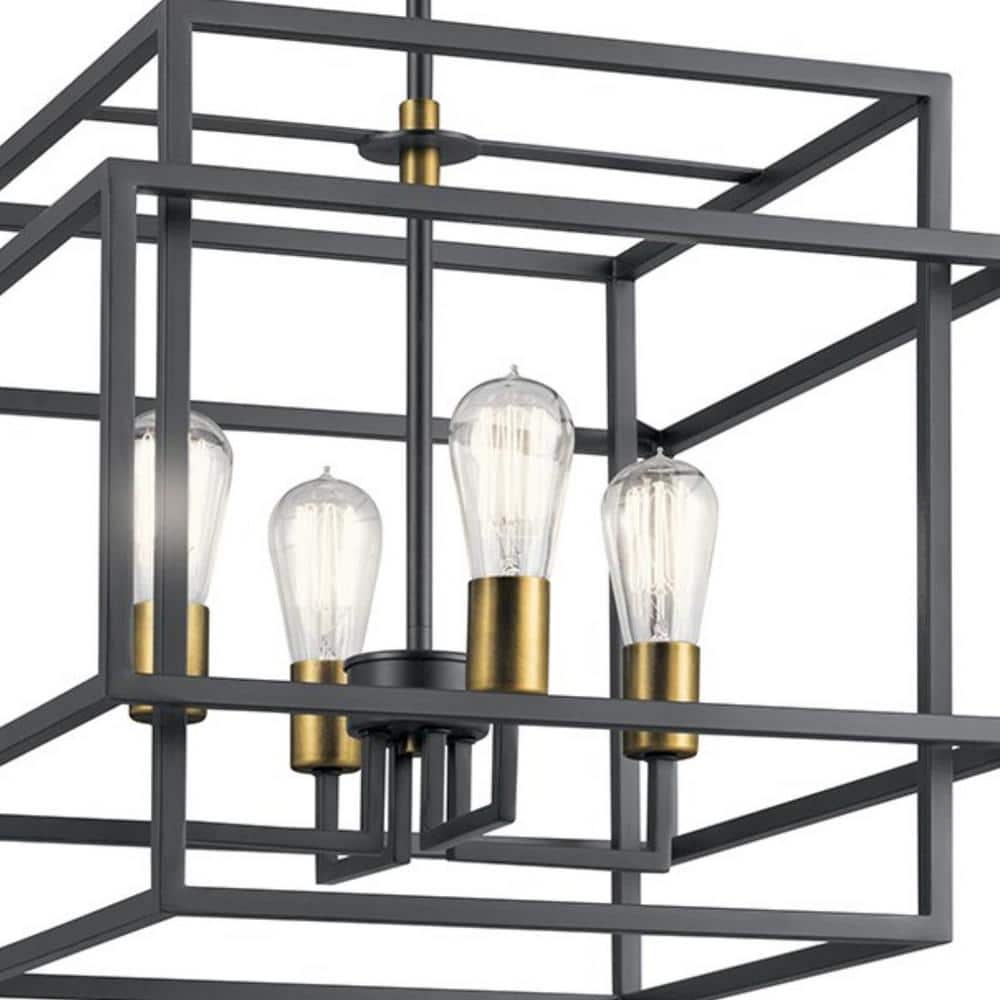 Modern Matte Black 18" Ambient 4-Light Ceiling Pendant