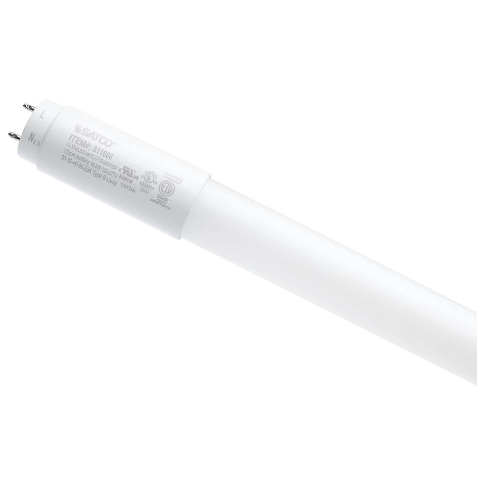 4 ft. 32-Watt Equivalent CCT Selectable T8 G13 Base Linear LED Light Bulb Type B Ballast Bypass 120-277V (25-Pack) price history on PriceWatchPro