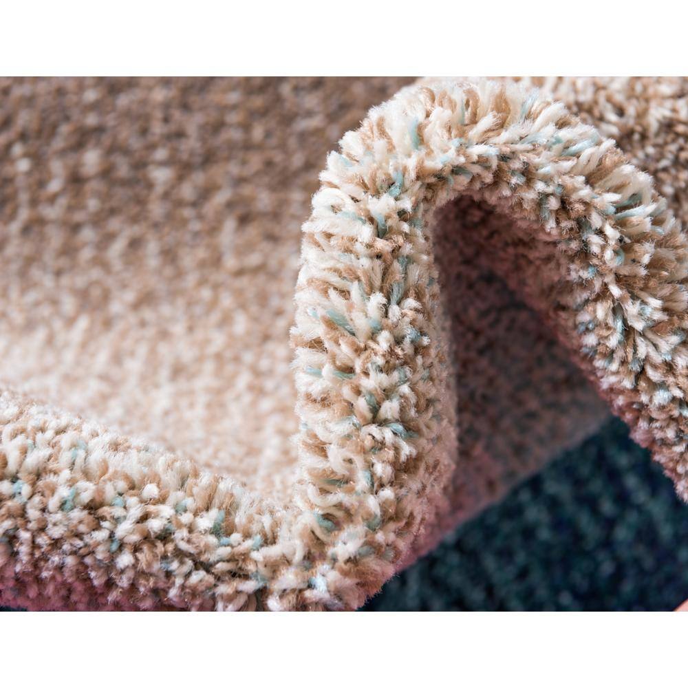 Blue Rectangular Stain-Resistant Synthetic Kids Area Rug