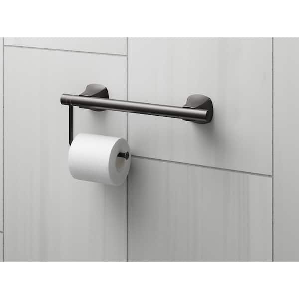 Kohler K-26537-2BZ Oil Rubbed Bronze (2BZ) Industrial Wall Mounted Spring  Bar Toilet Paper Holder 