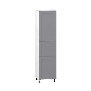 24 in. W x 94.5 in. H x 24 in. D Bristol Painted Slate Gray Shaker Assembled Pantry Kitchen Cabinet