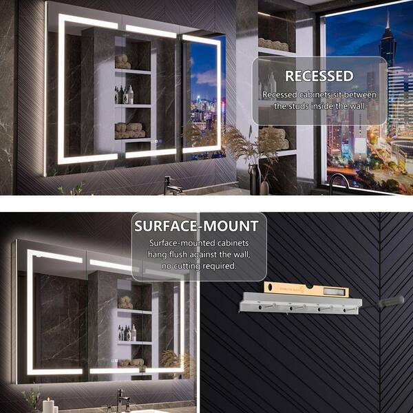 Xspracer Moray 54 in. W x 36 in. H Rectangular Aluminum Recessed