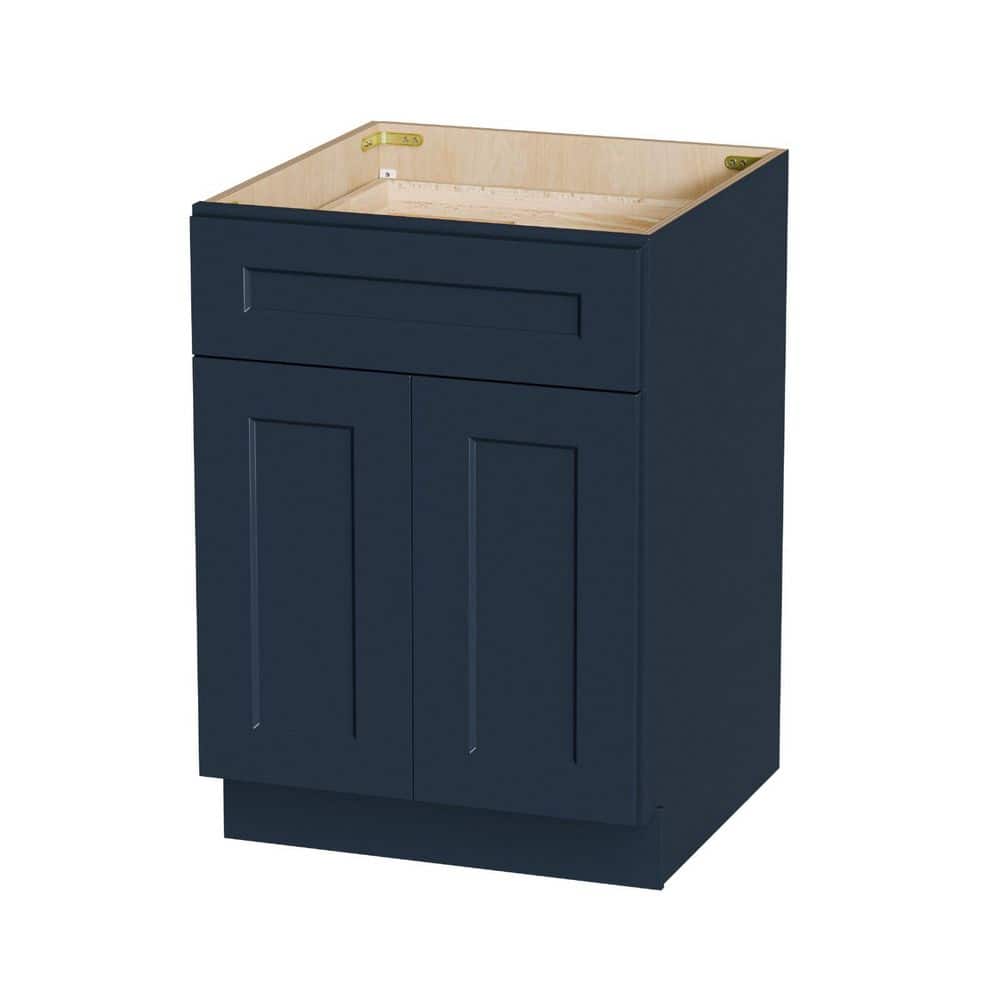 24 in. W x 24 in. D x 34.5 in. H Ready to Assemble Base Cabinet in Navy Blue with Soft Close Drawer&Adjustable Shelf price history on PriceWatchPro