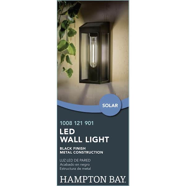 Hampton Bay Spot Solaire à LED 100 Lumen Noir