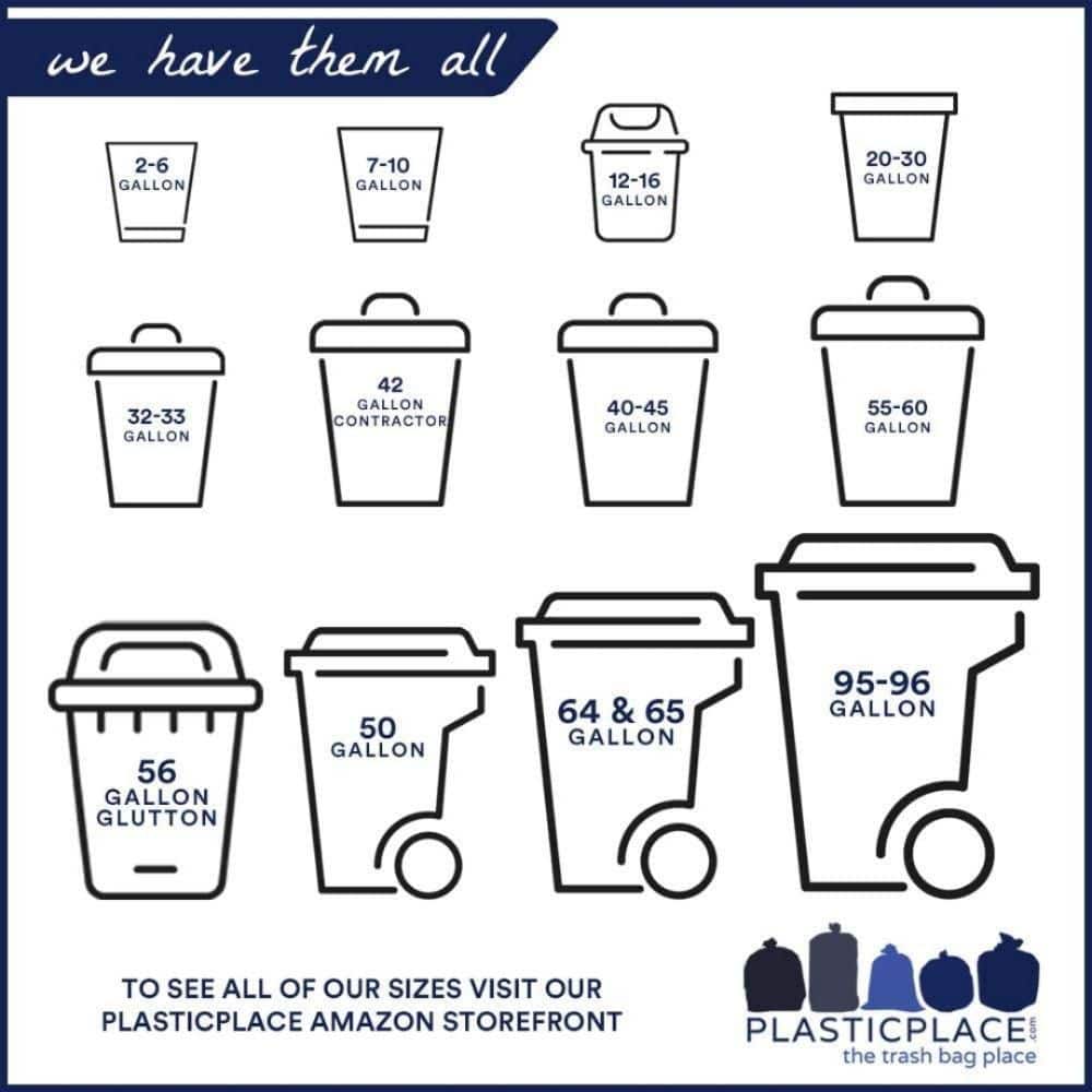 8 Gallon White Drawstring Trash Bags, 200 Count