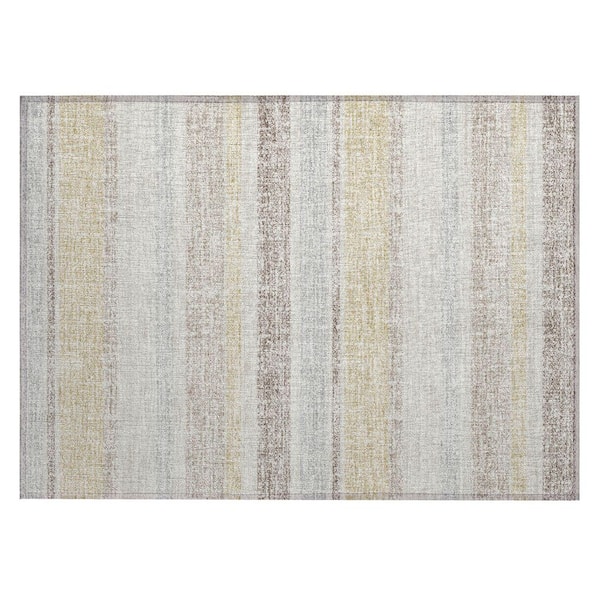 Chantille Machine Washable Indoor/Outdoor Abstract ACN2122 Ivory 1 ft. 8 in. x 2 ft. 6 in. Accent Rug