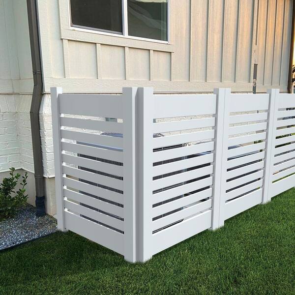 Barrette Outdoor Living White Vinyl Flat Top Utility Screen