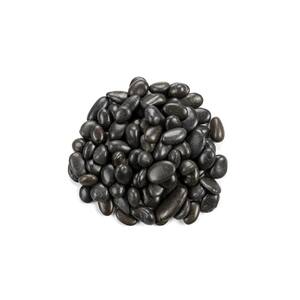 Black Polished Pebbles 0.5 cu. ft . per Bag (0.25 in. to 0.75 in.) Bagged Landscape Rock (55 bags / Covers 22.5 cu. ft.)