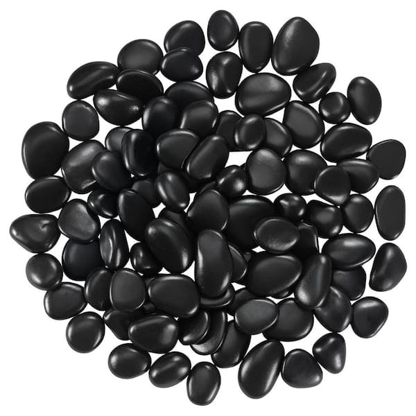 Black River Rocks, 1-2 In. 15 lbs., Polished Natural Pebbles for Garden, Pathways, Fish Tanks, Flower Pots & Fountains