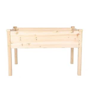 47.2 in. x 21.6 in. x 29.5 in. Wood Patio Planter Box Elevated Raised Garden Bed