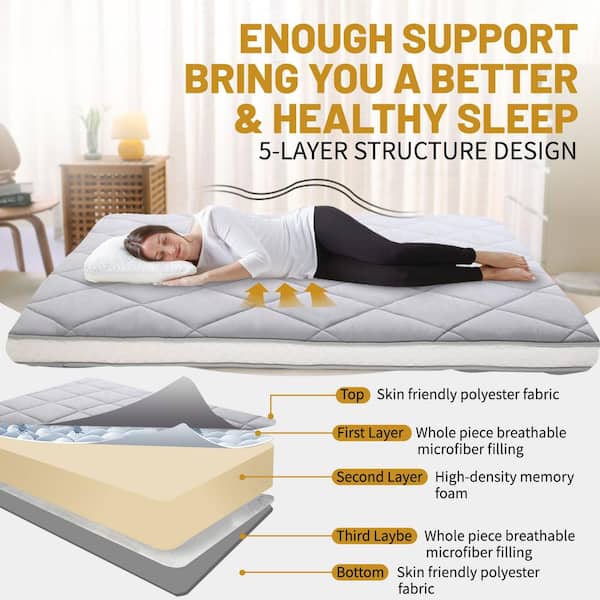 BOZTIY Futon Mattress Thick Floor Mattress Folding Guest