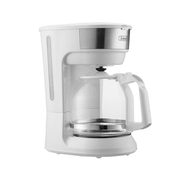 Boyel Living 12-Cup White Drip Coffee Maker with Glass Carafe