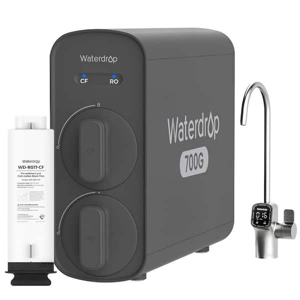 WD-G5P700 Reverse Osmosis Water System 700 GPD, 7-Stage 2:1 Pure to Drain Smart LED Faucet Extra 1 G5P700-CF Filter