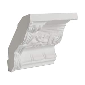 6-1/4 in. x 5-1/4 in. x 6 in. Long Decorative Polyurethane Crown Moulding Sample